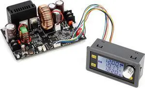 DROK CNC DC Buck Converter with Meter, 6-70V to 0-60V 20A 1200W, DC 5V 9V 12V 24V 36V 48V 60V Fixed Output Voltage, Adjustable Power Supply Voltage Regulator Step Down Module