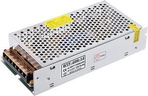 BTF-LIGHTING AC100-240V to DC12V16.5A Max198W Switching Power Supply Device Transformer Adapter Converter for LED Strip Module,CCTV Camera,Security System,Radio,Cats