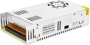 BTF-LIGHTING AC100-240V to DC5V50A Max250W Switching Power Supply Device Transformer Adapter Converter for LED Strip/String/LED Matrix,CCTV Camera,Security System,Radio,Cats