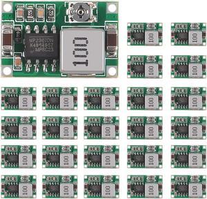 25 Pieces Mini 360 Buck Converter 3A DC Voltage Regulator Power Module DC-DC Voltage Regulator 4.75-23 V to 1.0-17 V, 3A Power Supply