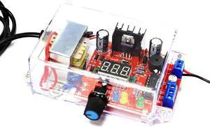 LM317 Adjustable Voltage Regulator Kit, PEMENOL AC-DC 110V to 1.25V-12V Electronic DIY Adjustable Signal Generator Output LED Display DC Power Supply Electronic Kit for DIY Warm Air Blower