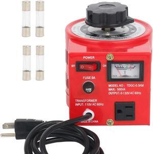 Auto Voltage Transformer AC Variable Voltage Converter Transformer 110VAC Input, 0-130VAC (500W)