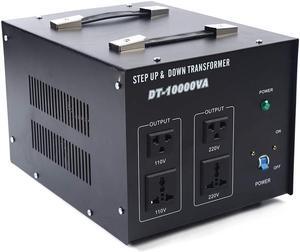 10000W Voltage Converter Transformer Step Up/Down 110V/220V Heavy Duty Voltage Converter USB Transformer Power Converter Circuit Breaker