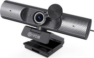 Webcam with Microphone and Speaker, 1080P Web Camera for Desktop Computer Laptop, USB Camera with Physical Privacy Cover,Plug and Play, Streaming Webcam, Wide Angle Computer Camera 3 in 1