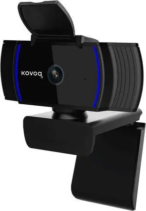 1080P Webcam with Microphone and Privacy Cover, Streaming Webcam Full HD, USB Mac/PC/Desktop/Laptop Web Camera for Remote Working/Learning, Compatible with Zoom/Skype/Facetime/Teams and More