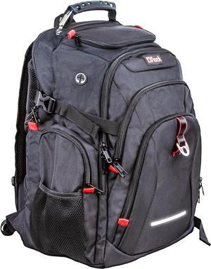 Travel Laptop Backpack 17.3" Computer Backpack Water-Repellent College Daypack Business Backpack with Large RFID Pockets & USB Port safety reflective strip for Men Women