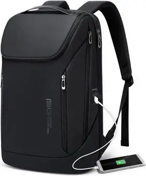 BANGE Business Smart Backpack Waterproof fit 15.6 Inch Laptop Backpack with USB Charging Port,Travel Durable Backpack