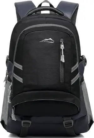 ProEtrade Backpack Bookbag for College Laptop Travel, Fit Laptop Up to 15.6 inch Multi Compartment with USB Charging Port Anti theft, Gift for Men Women (Black)
