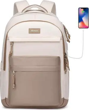 MOMUVO School Backpack Women and Teen Girls,Cute Bookbag Lightweight Laptop Backpack College SchoolBag Students