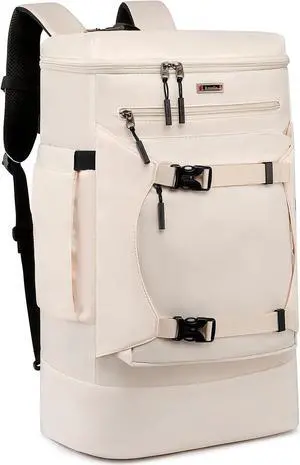 Asenlin Travel Backpack for Women Me,40L Extra Large Hiking Backpack 17 Inch Carry on Backpack Water Resistant for Casual Daypack Gym Backpack-Beige