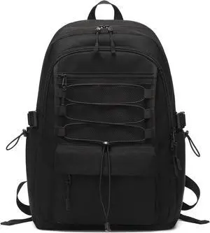 Sunborls School Travel Laptop Backpack Teen Girls Weekend Leisure Vacation Rucksacks Unisex 15.6in Handmade Rope Decoration Student Cute Lightweight High-Capacity The Gift Bookbag (Black)