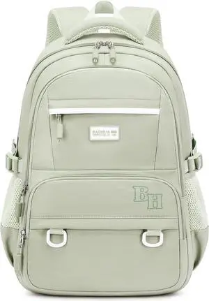 CAMTOP Laptop Backpack 15.6 Inch College Middle School Teen Girls BookBag Travel Backpacks Casual Daypacks (17 Inch, Sage Green)
