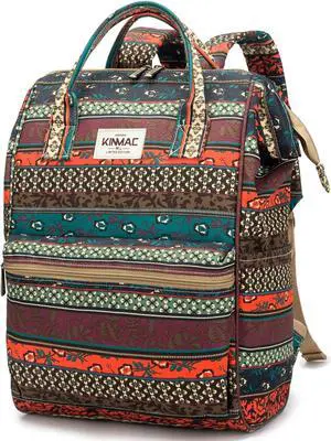 Kinmac Waterproof Laptop Backpack For Laptop Up to 15.6 Inch Men Women Travel Outdoor Backpack (Bohemian) Kinmac Waterproof Laptop Backpack For Laptop Up to 15.6 Inch Men Women Travel Outdoor Backpack (Bohemian)