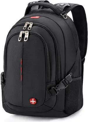 CROSSGEAR Travel Laptop Backpack for Man Water Resistant Laptop Bookbag 15.6 inch Business Work Computer Backpacks 29L Casual Daypack for Men Women, Black