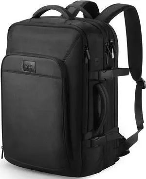 HOMIEE Carry On Luggage 22x14x9 Airline Approved 50L Travel Backpack, Extra Large Expandable Laptop Backpack, Black