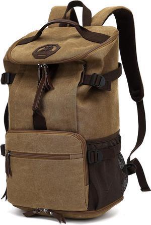 Gym Duffle Bag Backpack 4-Way Vintage canvas with Shoes Compartment for travel Sport Hiking laptop (Vintage coffee) X-Large