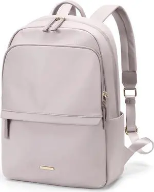 GOLF SUPAGS Laptop Backpack for Women Slim Computer Bag Work Travel College Backpack Purse Fits 14 Inch Notebook (Pinkish Gray)