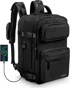 LIVACASA Waterproof Travel Backpack for Women, 40L Airline Approved Carry on Laptop Backpack with Compartment and USB Port