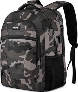 BIKROD Backpack for Boys Men, School Backpack for Teens Girls, Lightweight Casual High School Bookbag, Daily-use Travel Laptop Backpack with USB Charging Port Fits 15.6 Inch Notebook