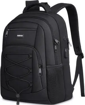 YAMTION 17.3 Inch School Backpack for Men and Women,College Bookbag Teens Laptop Backpack Schoolbag with USB Port for Students Work Business Office
