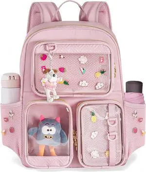 Ita Bag Pin Display Backpack with Insert, Aesthetic Laptop Backpack | Ita Backpack with 3 Clear-Window Pockets, Laptop Sleeve, Kawaii Backpack for Cosplay & Concert(Pins NOT Included) Ita Bag Pin Display Backpack with Insert, Aesthetic Laptop Backpack | Ita Backpack with 3 Clear-Window Pockets, Laptop Sleeve, Kawaii Backpack for Cosplay & Concert(Pins NOT Included)