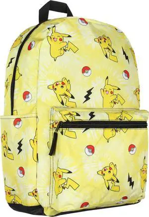 Bioworld Pokemon Pikachu Pokeball Tie Dye 17" Travel Laptop Backpack Bioworld Pokemon Pikachu Pokeball Tie Dye 17" Travel Laptop Backpack