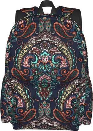Pais-ley Backpack for Women 16.7 inch Travel Casual Laptop Backpack Lightweight Waterproof Durable Hiking Daypack Pais-ley Backpack for Women 16.7 inch Travel Casual Laptop Backpack Lightweight Waterproof Durable Hiking Daypack