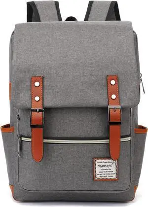 UGRACE Slim Business Laptop Backpack Casual Daypacks College Shoulder Bag for Men Women, Tear Resistant Unique Travelling Backpack Fits up to 15.6 Inch Laptop in Grey