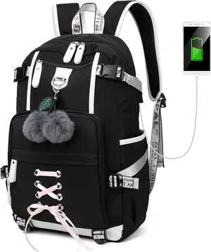 Backpack for Women Teen Kids Girls, Water Resistant Casual Daypack Fits Laptop with USB Charging Port,Cute Bookbag for Travel,School,Hiking,Gift Backpack for Women Teen Kids Girls, Water Resistant Casual Daypack Fits Laptop with USB Charging Port,Cute Bookbag for Travel,School,Hiking,Gift