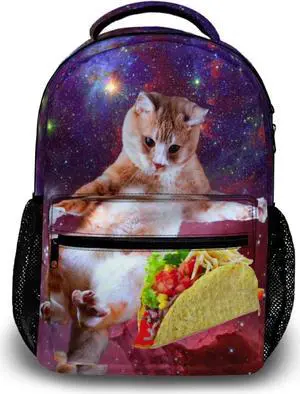 Space Taco Cat Laptop Backpack - Cute Universe Galaxy Burrito Kitten College Students Bookbags Beautiful Purple Nebula School Bags Travel Computer Notebooks Daypack Space Taco Cat Laptop Backpack - Cute Universe Galaxy Burrito Kitten College Students Bookbags Beautiful Purple Nebula School Bags Travel Computer Notebooks Daypack