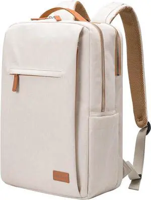 NOBLEMAN Men's Backpack, Laptop Backpack, Waterproof travel Backpack, 15.6 Inch Laptop Backpack, Daypack, carry on backpack with USB (Beige)