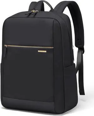 Laptop Backpack for Women - Business Travel Anti Theft Laptop Bag Backpack Water Resistant College Computer Backpacks for Men Women Fits 15.6 Inch Notebook (Black)