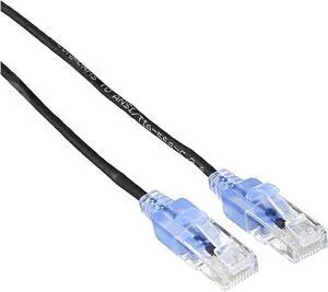 Monoprice SlimRun Cat6A Ethernet Patch Cable - Snagless RJ45 UTP Pure Bare Copper Wire 10G 30AWG 20ft Black 5-Pack Monoprice SlimRun Cat6A Ethernet Patch Cable - Snagless RJ45 UTP Pure Bare Copper Wire 10G 30AWG 20ft Black 5-Pack