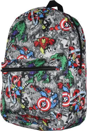 Marvel Avengers Thor Iron Man Captain America Hulk Laptop School Backpack 17" Marvel Avengers Thor Iron Man Captain America Hulk Laptop School Backpack 17"