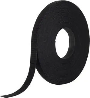 VELCRO Brand ONE_WRAP Tape ¾ " x 25 Yard Double Sided Self Gripping Roll, 189645, Black