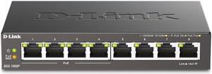 D-Link PoE Switch, 8 Port Ethernet Gigabit Unmanaged Desktop Switch with 4 PoE Ports 68W Budget (DGS-1008P),Black