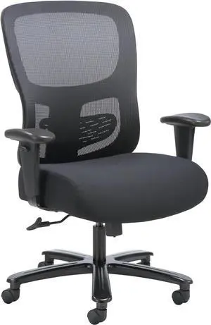 HON Sadie Big and Tall Office Computer Chair, Height Adjustable Arms with Adjustable Lumbar, Black (HVST141).
