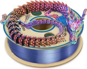 YOUSU 3D Printer Filament 1.75mm,Tri-Colors PLA Filament,Shiny Silk Coextruded PLA, Silk Green Purple Copper Filament, 1kg/2.2lbs YOUSU 3D Printer Filament 1.75mm,Tri-Colors PLA Filament,Shiny Silk Coextruded PLA, Silk Green Purple Copper Filament, 1kg/2.2lbs