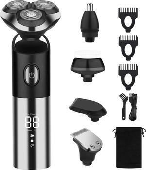 Electric Shaver for Men, Cordless Rechargeable Rotary Shaver, IPX6 Waterproof Wet & Dry Electric Razor with Led Display