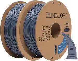 PETG Filament 1.75mm 3D Printing Filament 1kg*2 Bundle Spool 3D Filament 1.75mm Dimensional Accuracy +/- 0.03mm Non Tangling Non Clogging,Print with Most 3D Printers-2Pack Gray