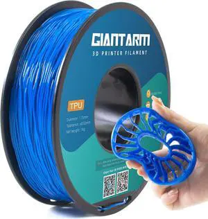 GIANTARM Blue TPU Filament, 95A TPU Filament 1.75mm, Dimensional Accuracy +/- 0.03, Flexible Soft 3D Printer Filament 1kg Spool(2.2 lbs), Vacuum Packaging (Blue)