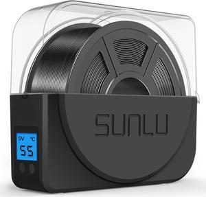 SUNLU Filament Dryer Box for 3D Printer Filament, S1 Plus Filament Dehydrator with Fan Design, Filament Storage can Keep 1.75 2.85 3.00mm PLA PETG ABS Filament Dry During 3D Printing (Black)