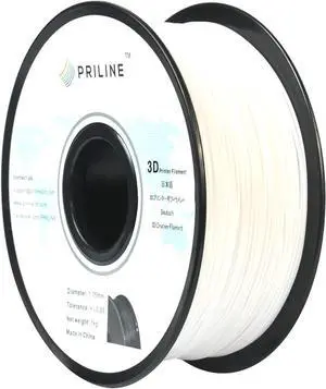 PN-PCw Polycarbonate 1kg 1.75mm 3D Printer Filament, Dimensional Accuracy +/- 0.03 mm, White