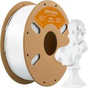 ERYONE High Speed PLA Plus Filament 1.75mm +/- 0.03mm, Rapid Filament PLA+ for Fast Printing, 30-500mm/s 3D Printing Filament PLA Pro Fit Most FDM Printer, 1kg (2.2LBS) / Spool, White