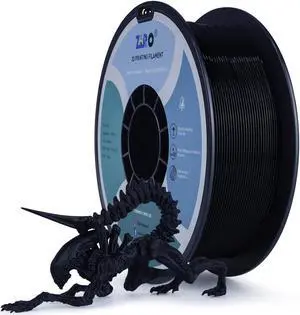 ZIRO 3D Printer Filament, PLA Filament 1.75mm, Black pla 1KG(2.2lbs), Dimensional Accuracy +/- 0.03mm, Fits Most FDM Printer AMS System,3D Printing Filament Spool Black (Plastic Reel)