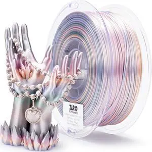 ZIRO 3D Printer Filament, Shiny PLA Fast Gradient Color Change, Glossy Color Change by Length PLA, Fit Most FDM 3D Printers, Dimensional Accuracy +/-0.03mm, 1KG/2.2lb Spool, Earth Tone(Silk)