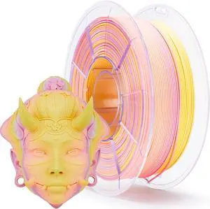 ZIRO 3D Printer Filament PLA, Fast Color Changing Filament(Matte), Color Change by Length PLA, Fit Most FDM 3D Printers, Matte Finish 1KG/ 2.2lbs Spool, Sunlit Petal