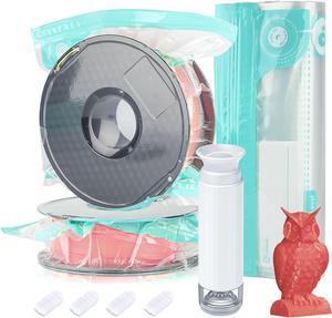 3D Printer Filament Storage Bag Vacuum Kit, 10pcs Thicken Filament Vacuum Bags with 1*Hand Pump/4*Clips, 11.8x13.4in Filament Bags for Keeping Filament Dry for 1kg Spools