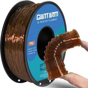 GIANTARM TPU Filament 1.75mm Flexible Soft 3D Printer Consumables Brown,95A 1kg Spool (2.2 lbs.), Dimensional Accuracy +/- 0.05 mm