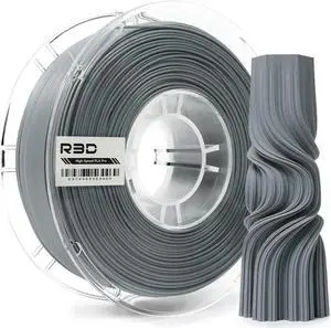R3D High Speed PLA Pro Filament 1.75mm 1KG, 3D Printer Filament for 30-600 mm/s High-Speed Printing, Dimensional Accuracy +/- 0.02 mm, Plastic Spool, Compatible with AMS (Gray)